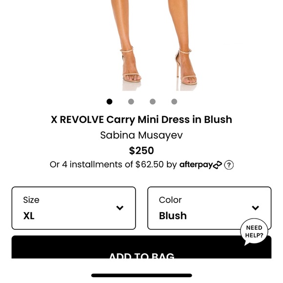 X REVOLVE CARRY MINI DRESS IN BLUSH XL - Picture 4 of 8